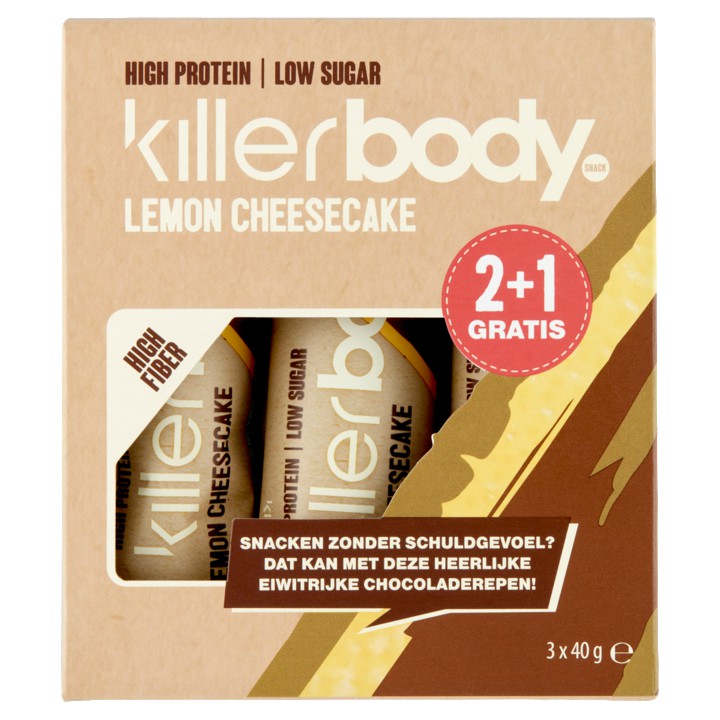 Killerbody Snack Lemon Cheesecake 2+1 Gratis 3 x 40g