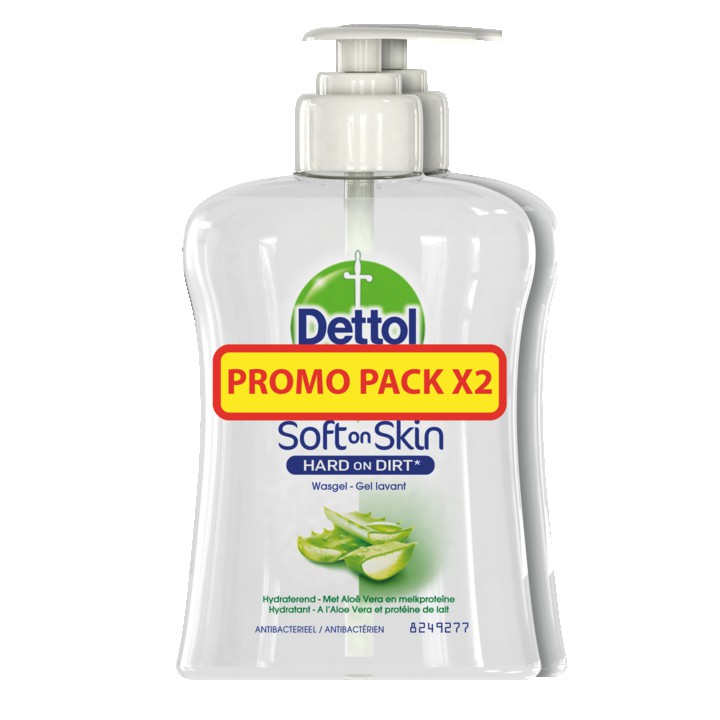 Dettol Handzeep Antibacterieel Hydraterend Alo&amp;euml; Vera 2 x 250ML