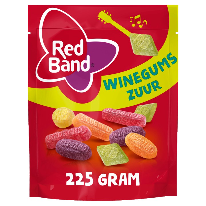 Red Band Winegum Zuur Snoep 225g