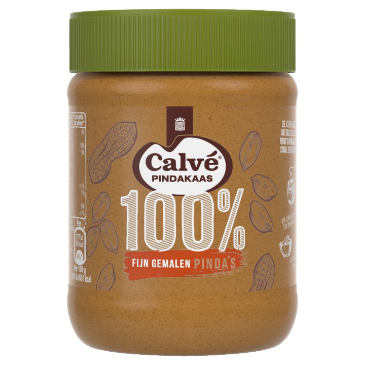 Calv&amp;eacute; Pindakaas 100% Fijngemalen Pinda&amp;#x27;s 350g