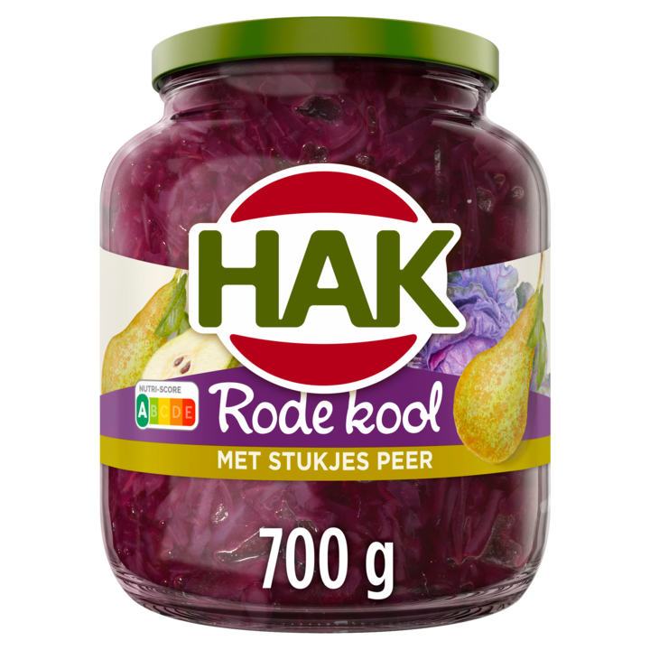 Hak Rode Kool met Stukjes Peer 700g
