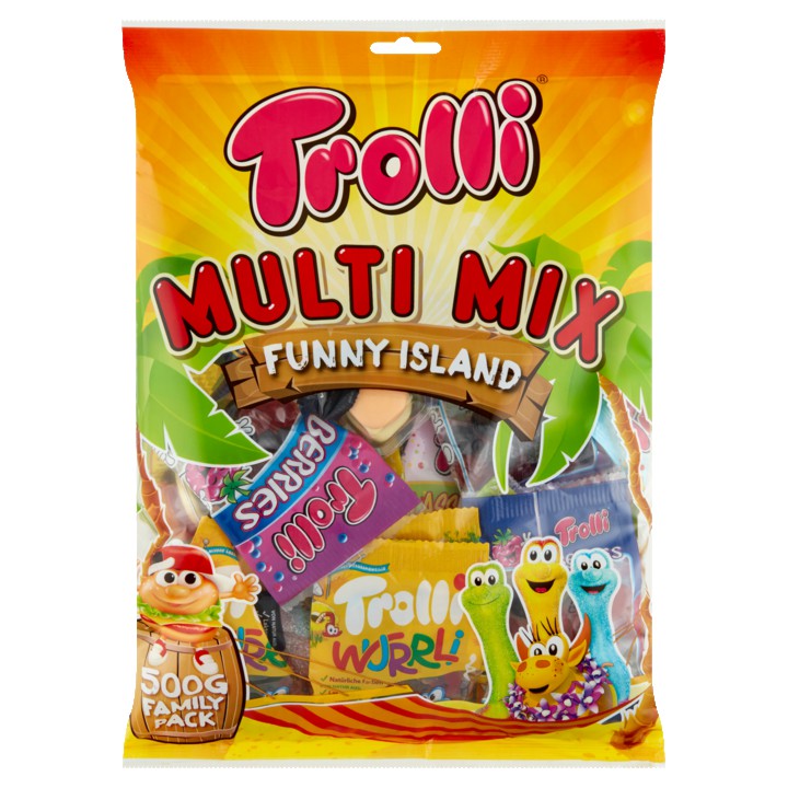 Trolli Multi Mix Funny Island Family Pack 27 Stuks 500g