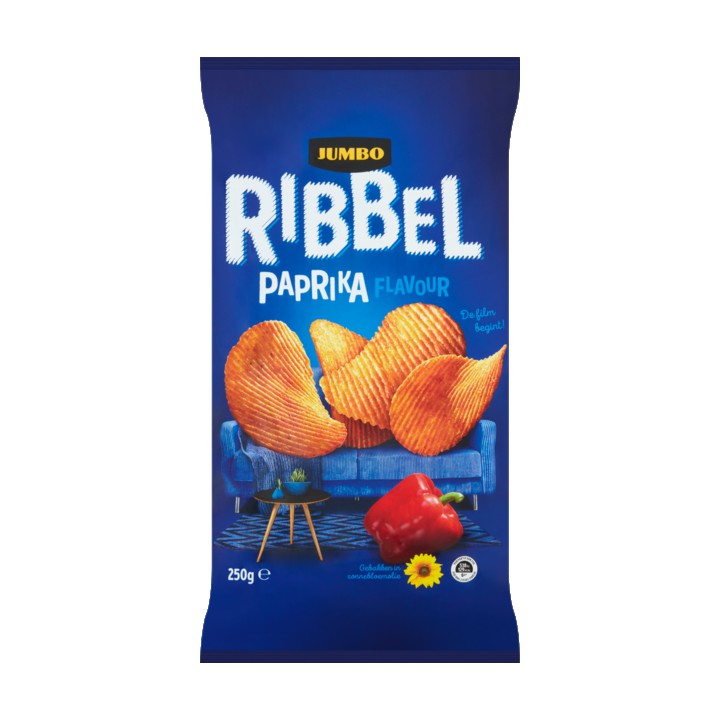 Jumbo Ribbel Paprika Chips 250g