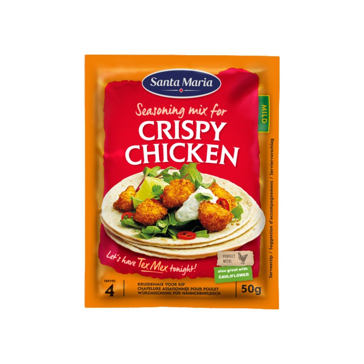 Santa Maria Crispy Chicken Kruidenmix Mild 50g