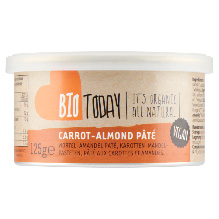 BioToday Wortel-Amandel Pat&amp;eacute; 125g