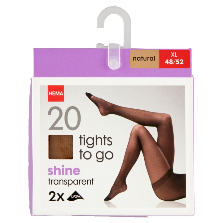 HEMA Panty&amp;#x27;s Shine To Go - 20 Denier Naturel Maat 48/52