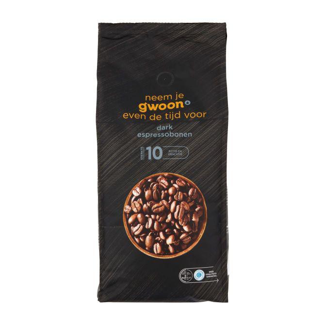 g&#039;woon Espressobonen dark