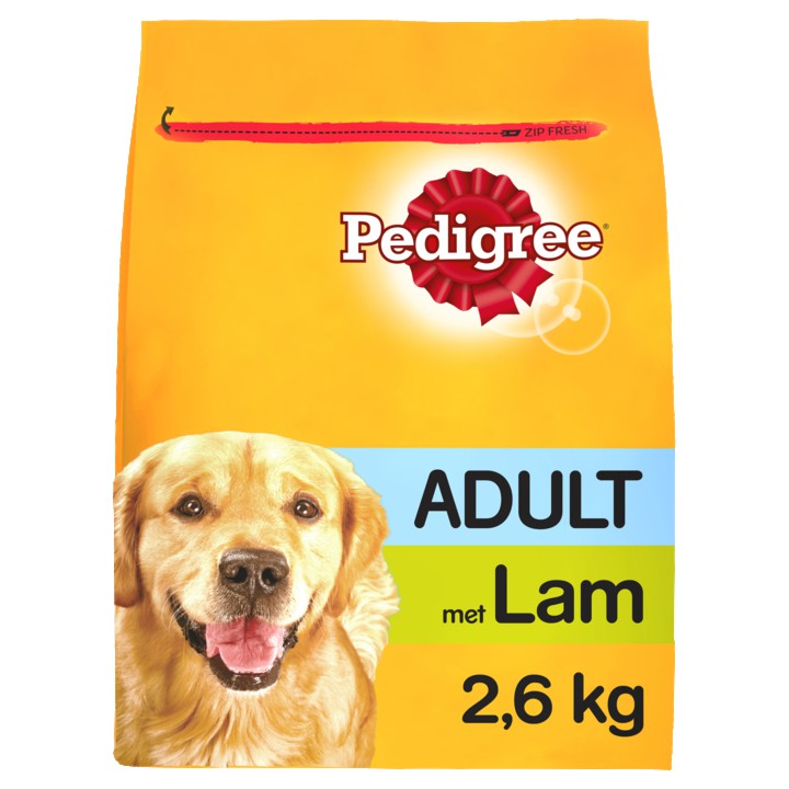 Pedigree Adult Hondenbrokken Lam en Groenten Hondenvoer 2, 6Kg