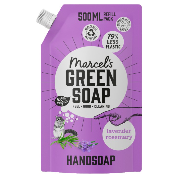 Marcel&amp;#x27;s Green Soap Handzeep Lavendel &amp;amp; Rozemarijn Navulling 500ml