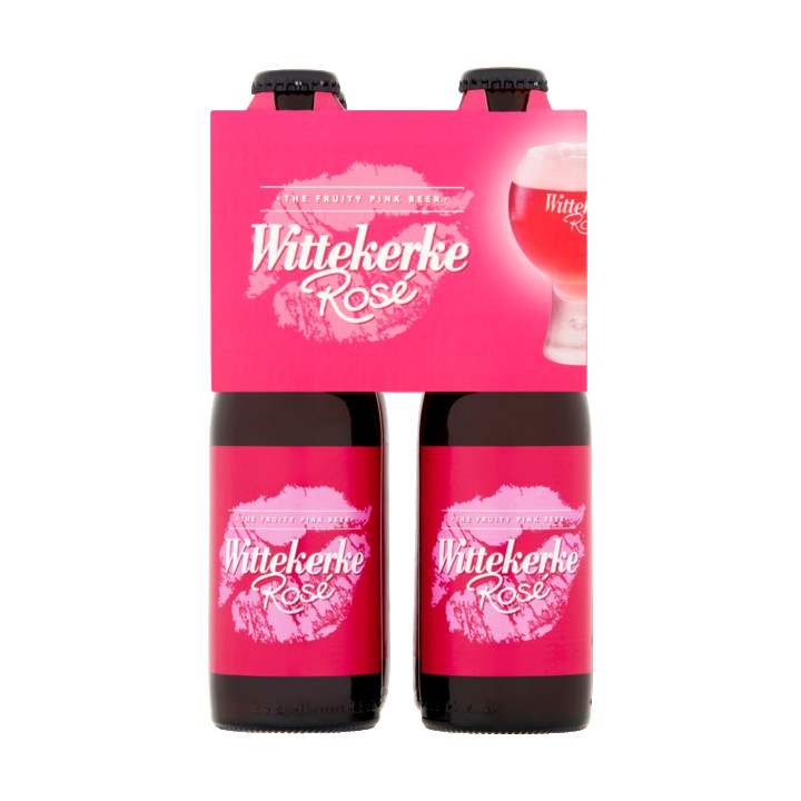 Wittekerke The Fruity Pink Bier Ros&amp;eacute; Flessen 4 x 250ML