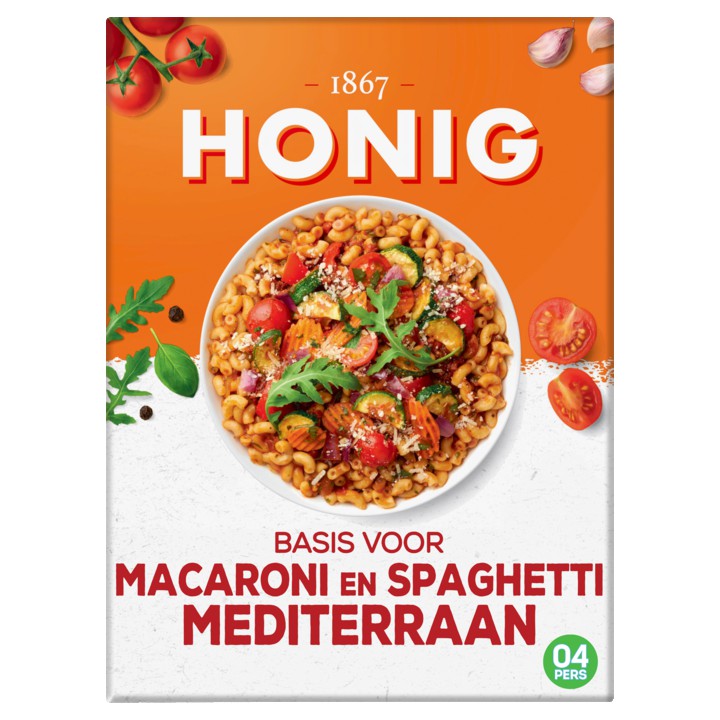 Honig Maaltijdmix voor Macaroni en Spaghetti Mediterraan 46g