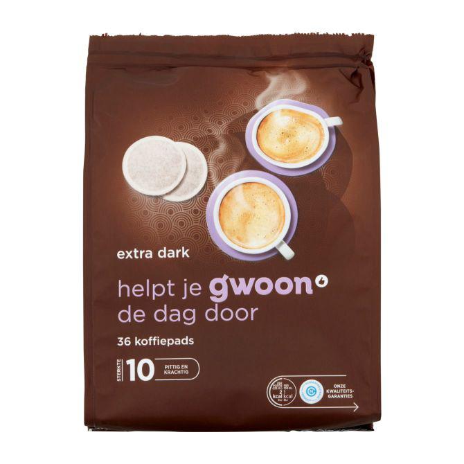 g&#039;woon Koffiepads extra dark