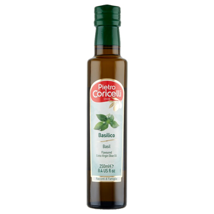 Pietro Coricelli Extra Virgine Olijfolie Basilicum 250ML
