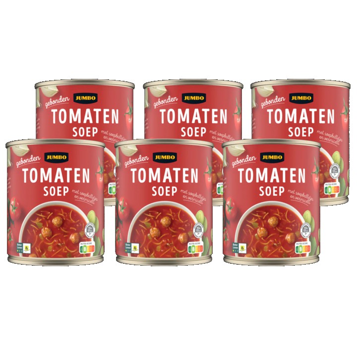 Jumbo Tomatensoep met Vermicelli &amp;amp; Soepballetjes 6 x 800ML