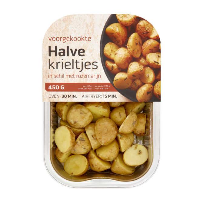 Halve krieltjes in schil met rozemarijn