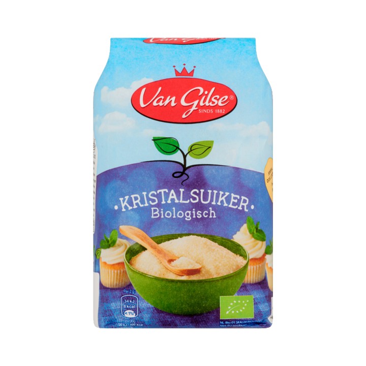 Van Gilse Kristalsuiker Biologisch 750g