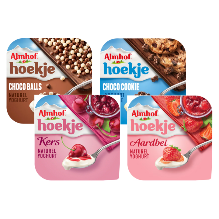 Almhof Hoekje Choco en Vruchten 4 x 150g