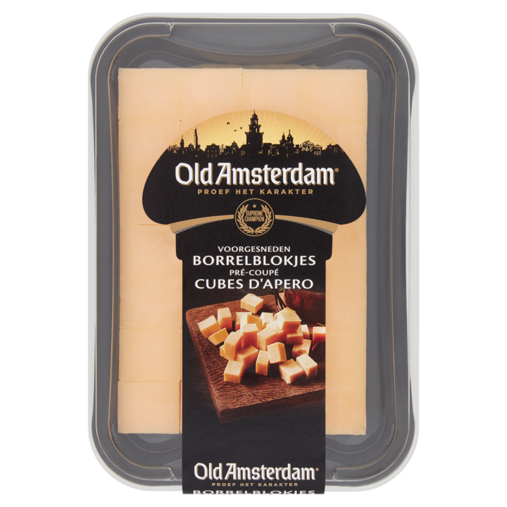 Old Amsterdam Voorgesneden Borrelblokjes Kaas 48+ 170g