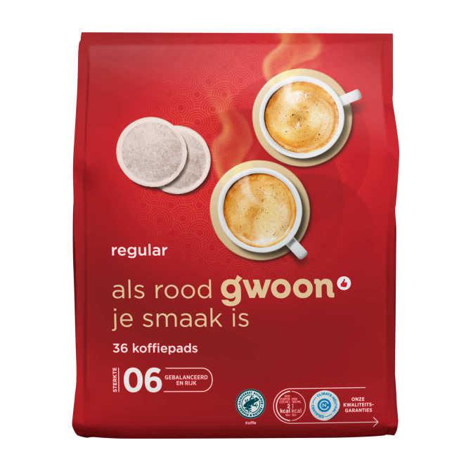 g&#039;woon koffiepads regular