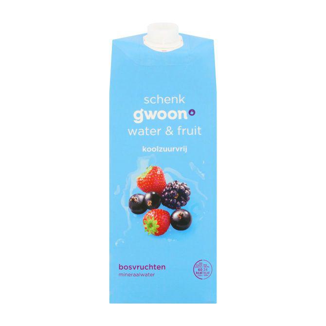 g&#039;woon Water &amp; fruit bosvruchten