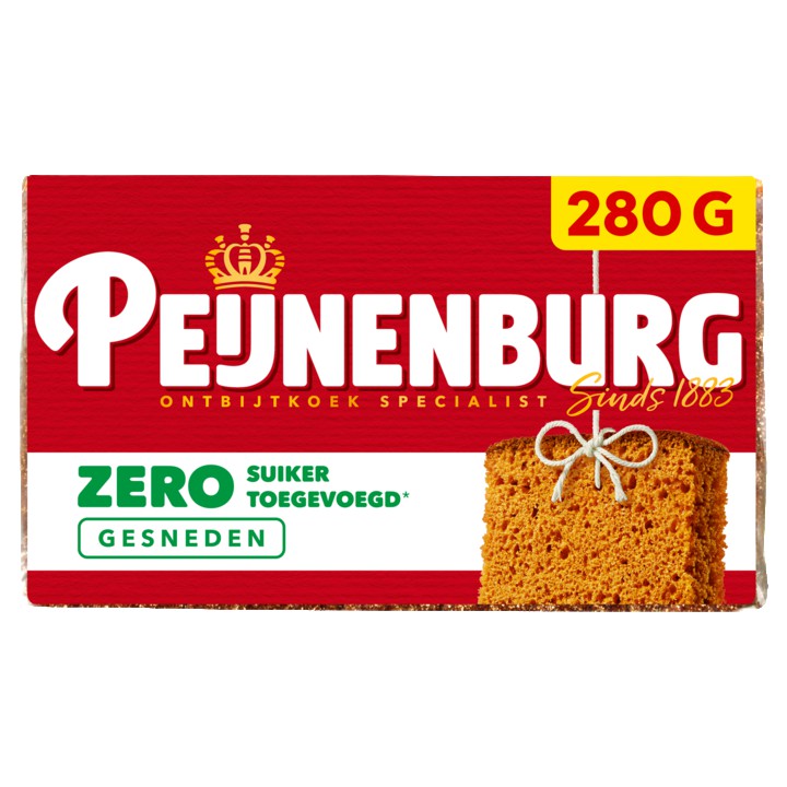 Peijnenburg ontbijtkoek zero gesneden 280g