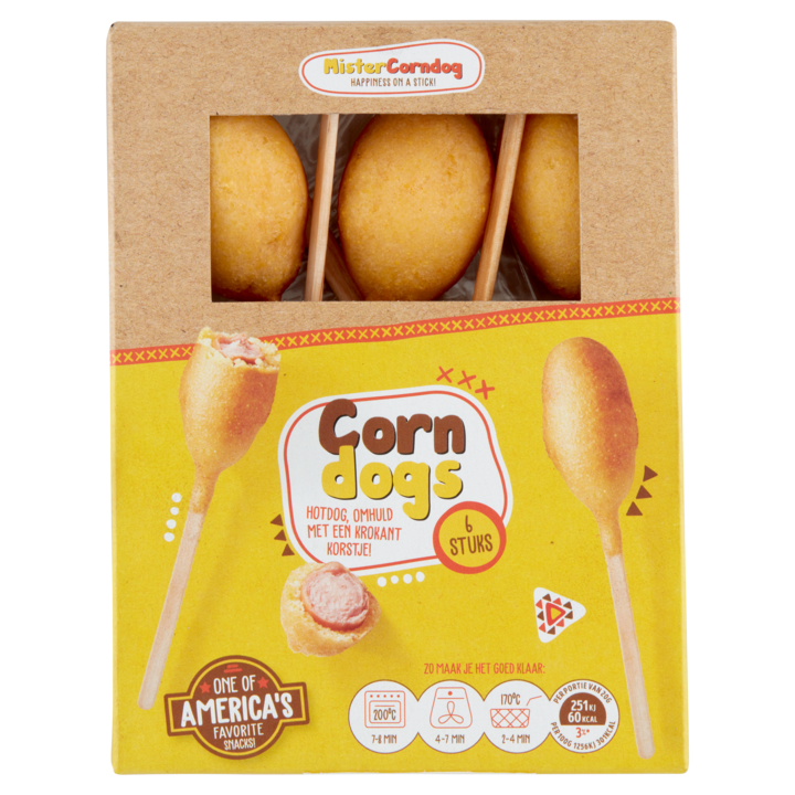 Mister Corndog Corn Dogs 6 Stuks