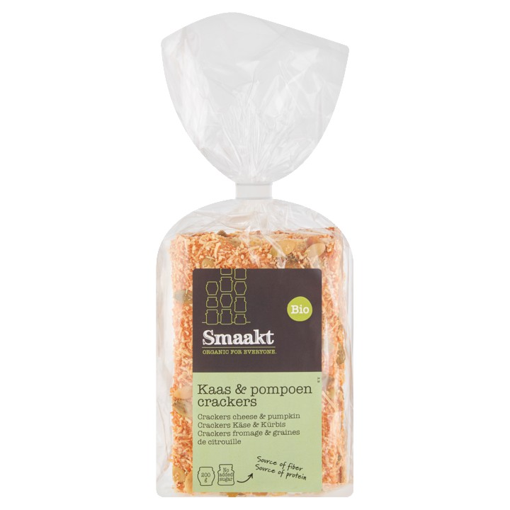 Smaakt Bio Kaas &amp;amp; Pompoen Crackers 200g