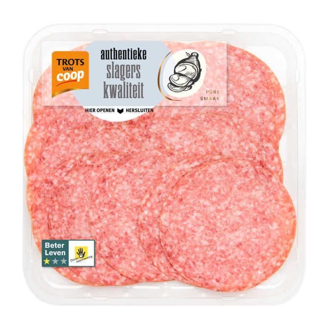 Trots van coop authentieke salami