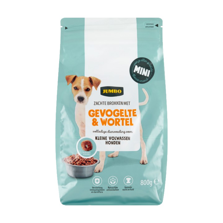 Jumbo Zachte Brokken met Gevogelte &amp;amp; Wortel 800g