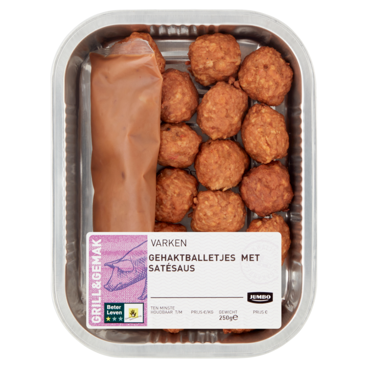 Jumbo Gehaktballetjes met Sat&amp;eacute;saus 250g