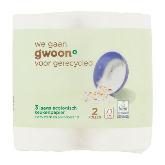 g&#039;woon Keukenpapier eco 3-laags