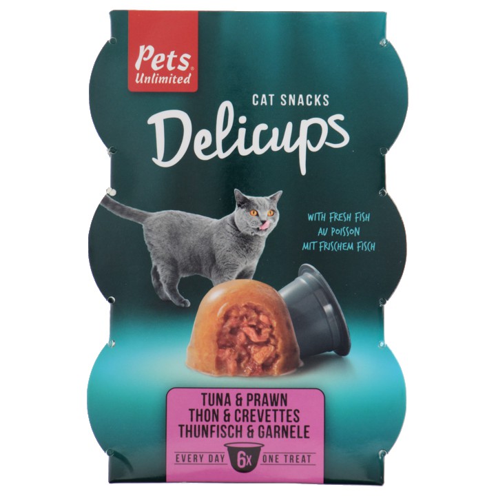 Pet&amp;#x27;s Unlimited Delicups Tonijn &amp;amp; Garnaal