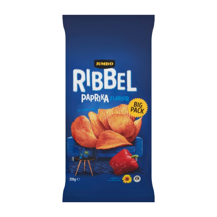 Jumbo Ribbel Paprika Chips 335g