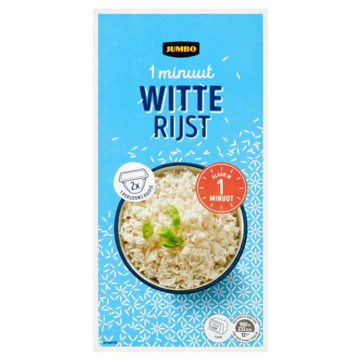 Jumbo Witte Rijst 1 Minuut 2 x 150g