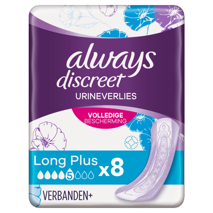 Always Discreet Plus Verband Long Plus Voor Urineverlies x8