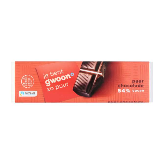 g&#039;woon Chocoladereep puur