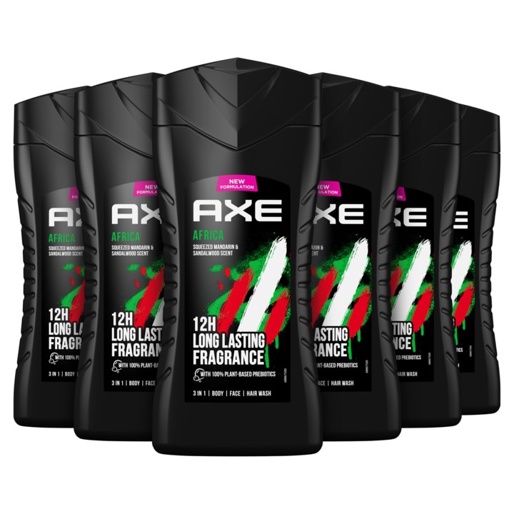 AXE 3-in-1 Douchegel Africa 6 x 250ml