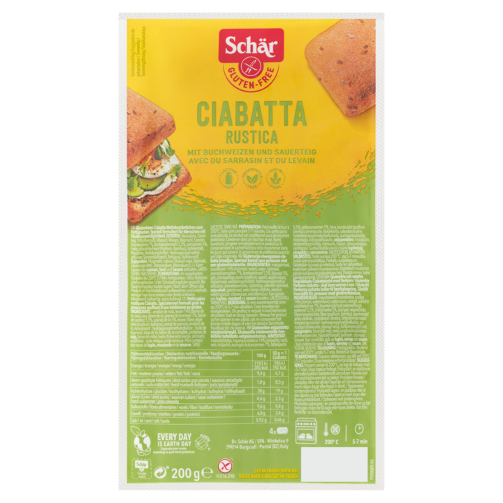 Sch&amp;auml;r  Ciabatta Rustica Glutenvrij 200g