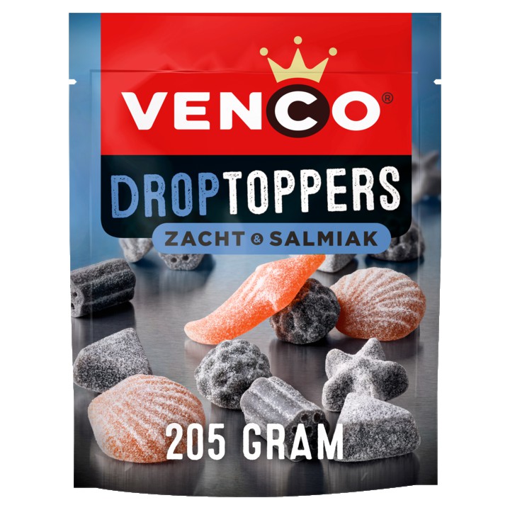 Venco Droptoppers Zacht &amp;amp; Salmiak 205g