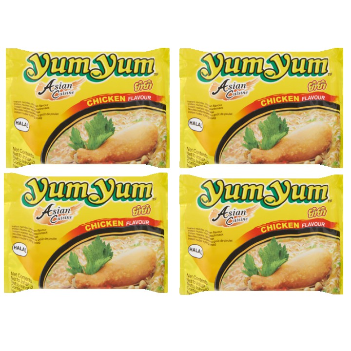 Yum Yum Instant Noedels Kipsmaak 4 x 60g