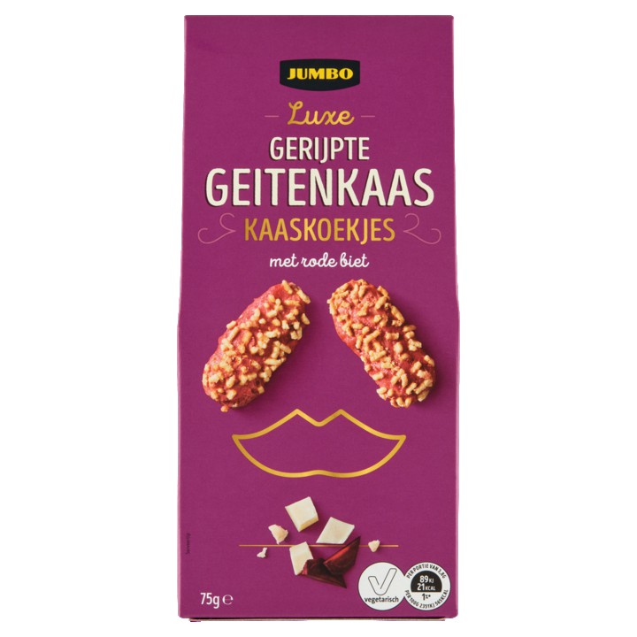 Jumbo Gerijpte Geitenkaas Koekjes met Rode Biet 75g