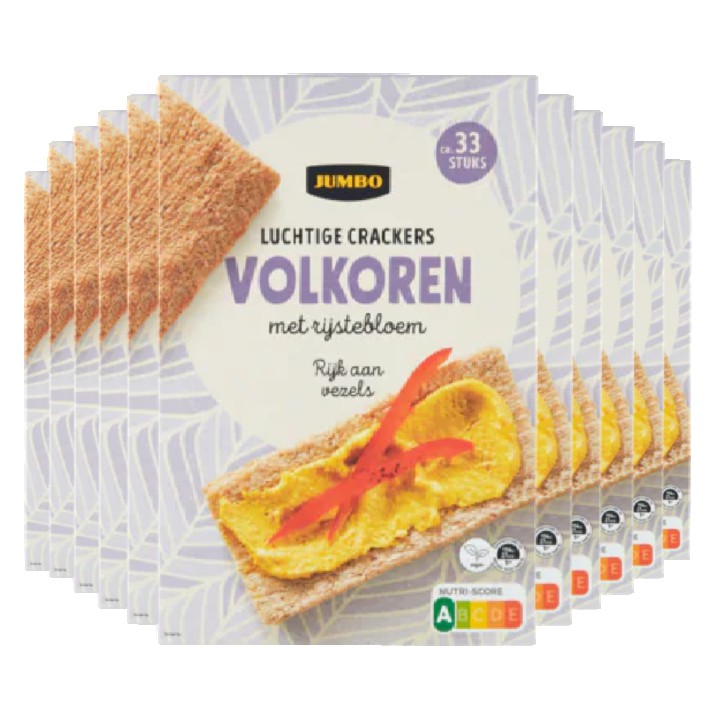 Jumbo Luchtige Crackers Volkoren met Rijstebloem 12 pack