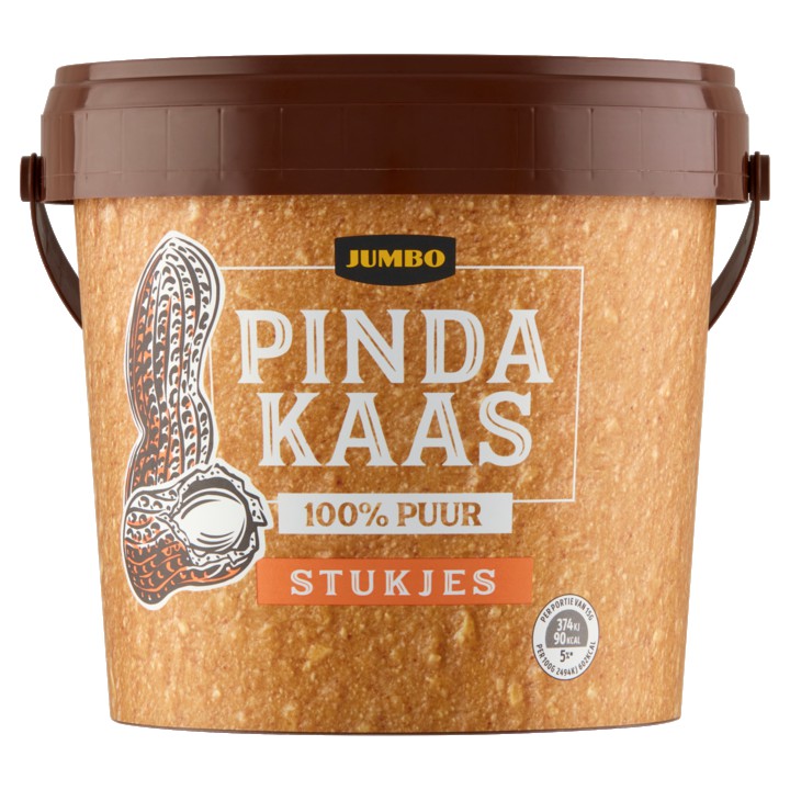 Jumbo 100% Pindakaas met Stukjes Pinda 1kg