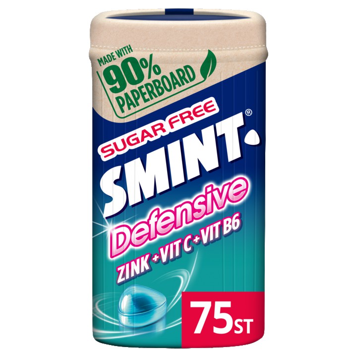 Smint Defensive Peppermint pastilles Suikervrij 75 stuks 150g