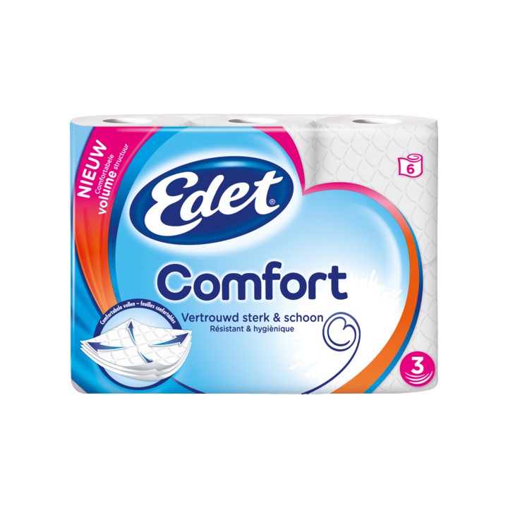 Edet Comfort 3-Laags Toiletpapier 6 Rollen