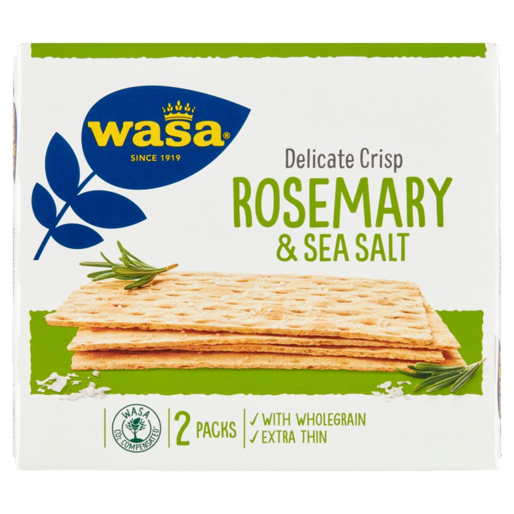 Wasa Delicate Crisp Rosemary &amp;amp; Sea Salt 190g