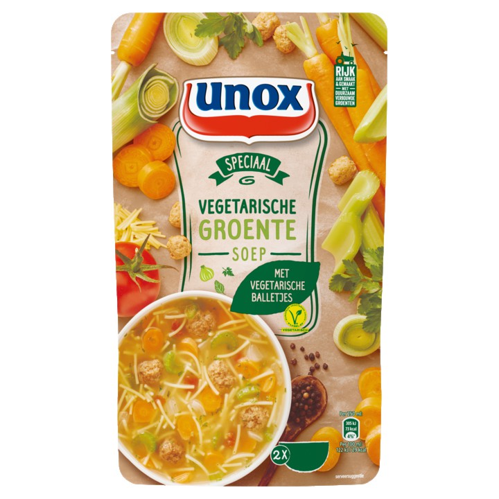 Unox Soep In Zak Groentesoep met Vegetarische Ballen 570ml