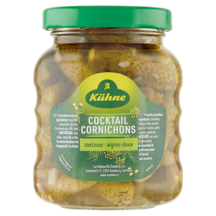 K&amp;uuml;hne Cocktail Cornichons Zoetzuur 110g