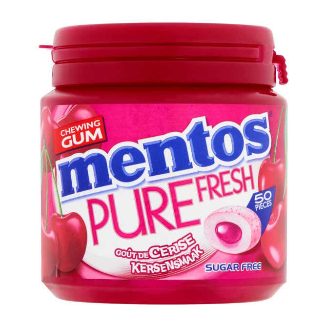 Mentos Gum pure fresh cherry pot 50 stuks