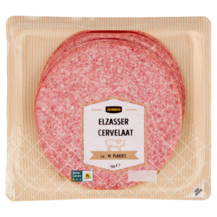 Jumbo Elzasser Cervelaat 150g